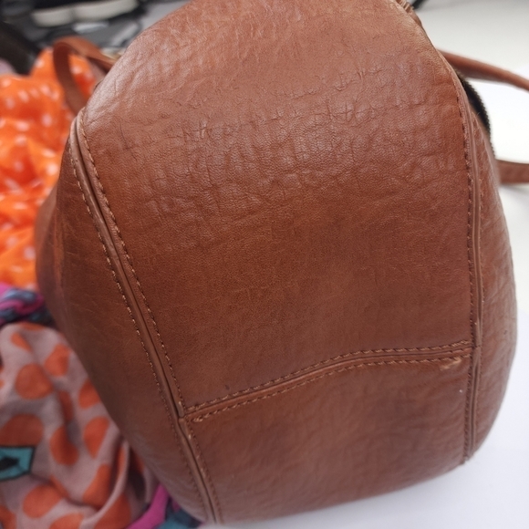 Anthropologie Camel Tan Brown Leather Hobo Tote - Picture 11 of 15